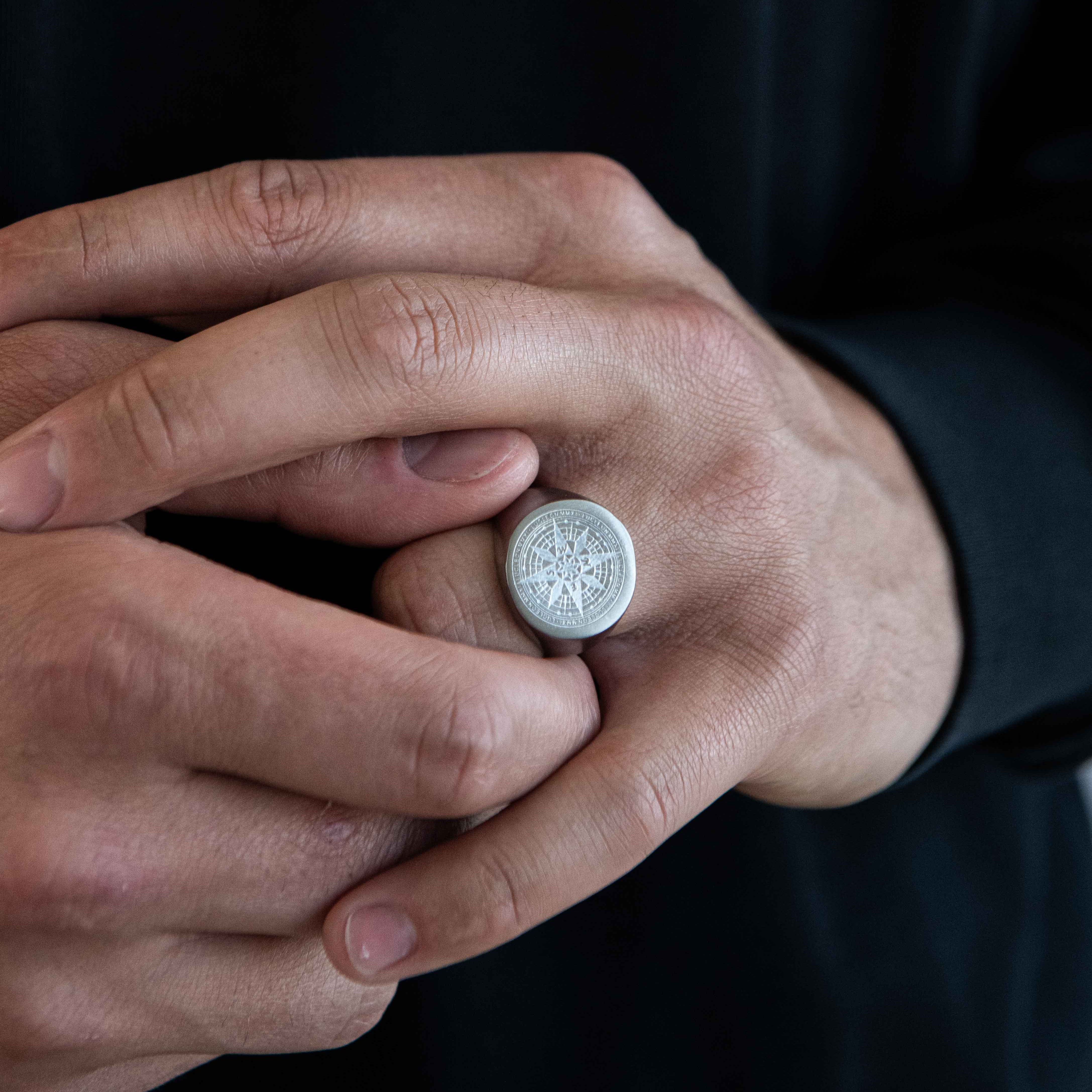 Compass Signet Ring